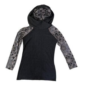 Gray LAURA HLAVAC Cotton Hooded Sweater Size XS